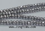 CHE731 15.5 inches 2*3mm faceted rondelle plated hematite beads