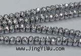 CHE732 15.5 inches 2*4mm faceted rondelle plated hematite beads