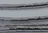 CHE748 15.5 inches 3*5mm tube plated hematite beads wholesale