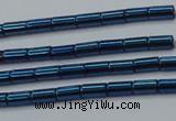 CHE765 15.5 inches 2*4mm tube plated hematite beads wholesale