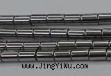 CHE767 15.5 inches 3*5mm tube plated hematite beads wholesale