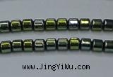 CHE779 15.5 inches 2*2mm drum plated hematite beads wholesale