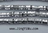 CHE825 15.5 inches 1*2mm hexagon plated hematite beads wholesale