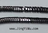 CHE927 15.5 inches 1*2*3mm oval hematite beads wholesale