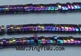 CHE933 15.5 inches 1*2*3mm oval plated hematite beads wholesale