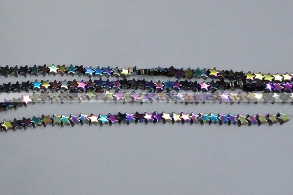 CHE940 15.5 inches 4mm star plated hematite beads wholesale