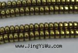 CHE964 15.5 inches 1.5*3mm rondelle plated hematite beads wholesale
