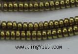 CHE968 15.5 inches 2*4mm rondelle plated hematite beads wholesale