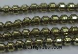 CHE974 15.5 inches 4*4mm plated hematite beads wholesale