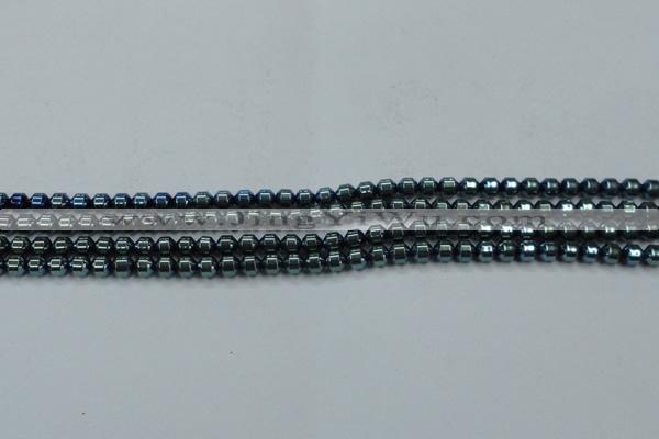 CHE976 15.5 inches 4*4mm plated hematite beads wholesale