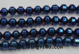 CHE977 15.5 inches 4*4mm plated hematite beads wholesale