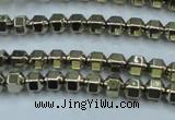 CHE982 15.5 inches 4*4mm plated hematite beads wholesale