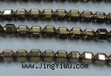 CHE984 15.5 inches 4*4mm plated hematite beads wholesale