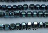 CHE986 15.5 inches 4*4mm plated hematite beads wholesale