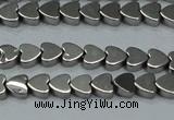 CHE999 15.5 inches 6*6mm heart plated hematite beads wholesale