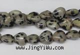 CHG03 15.5 inches 8*8mm heart dalmatian jasper beads wholesale