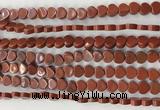 CHG111 15.5 inches 6mm flat heart red jasper beads wholesale