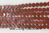 CHG121 15.5 inches 8mm flat heart red jasper beads wholesale