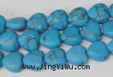 CHG15 15.5 inches 10*10mm heart turquoise gemstone beads wholesale
