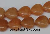 CHG47 15.5 inches 14*14mm heart red aventurine beads wholesale