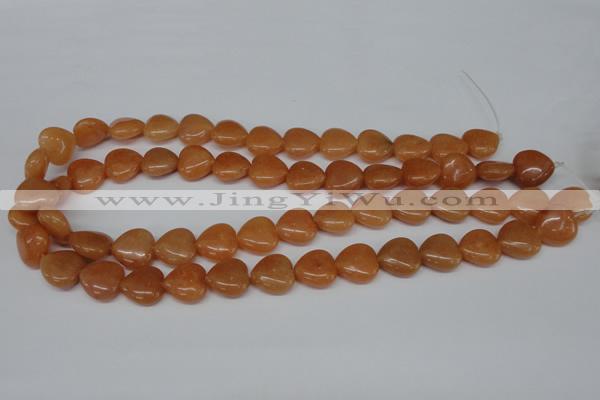 CHG47 15.5 inches 14*14mm heart red aventurine beads wholesale