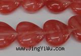 CHG74 15.5 inches 18*18mm heart cherry quartz beads wholesale