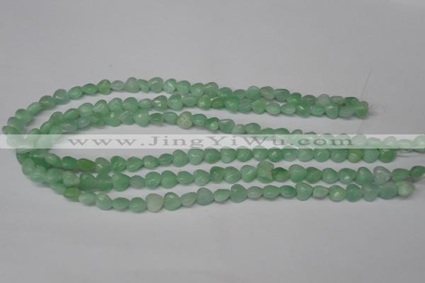 CHG90 15.5 inches 8*8mm faceted heart amazonite beads wholesale