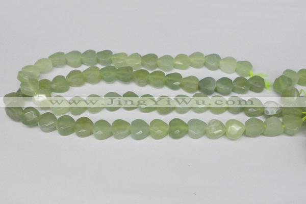 CHG93 15.5 inches 12*12mm faceted heart New jade beads wholesale