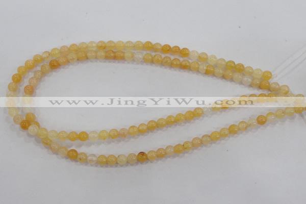CHJ01 15.5 inches 4mm round honey jade stone beads wholesale