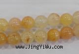 CHJ03 15.5 inches 8mm round honey jade stone beads wholesale