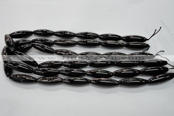 CHS56 15.5 inches 10*30mm rice natural hypersthene beads