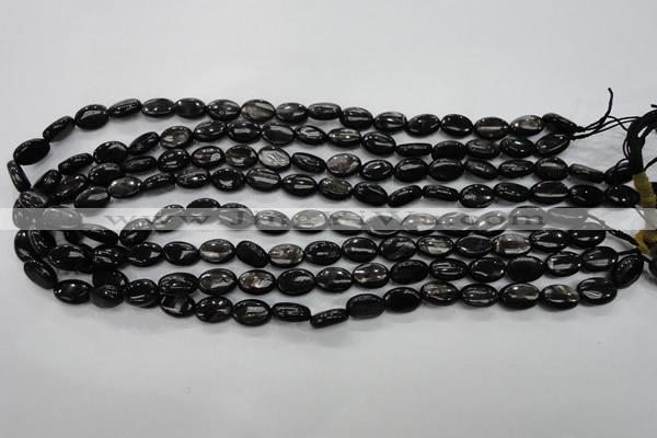 CHS70 15.5 inches 8*12mm oval natural hypersthene beads
