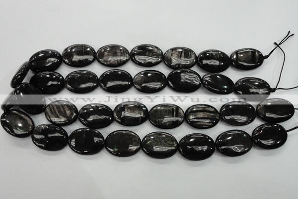 CHS75 15.5 inches 18*25mm oval natural hypersthene beads