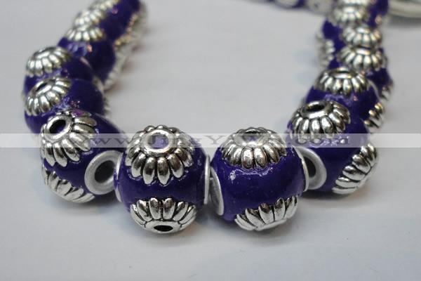 CIB232 14mm round fashion Indonesia jewelry beads wholesale