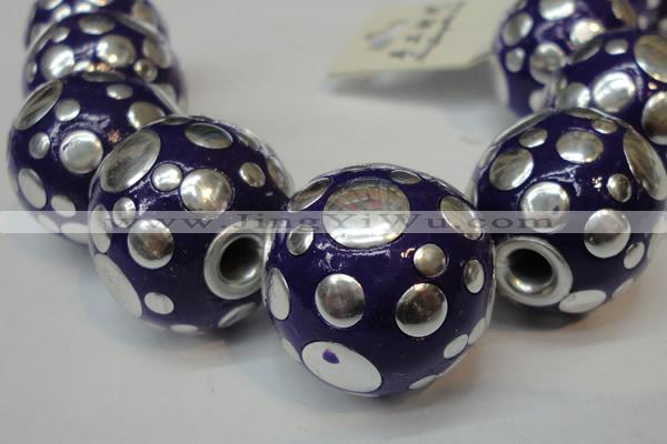 CIB252 22mm round fashion Indonesia jewelry beads wholesale