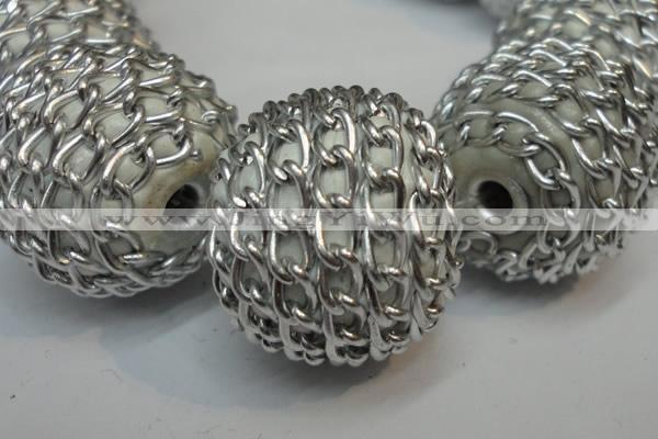 CIB450 24mm round fashion Indonesia jewelry beads wholesale