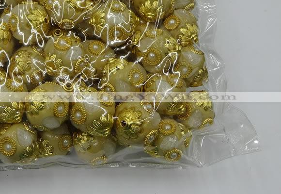 CIB531 22mm round fashion Indonesia jewelry beads wholesale