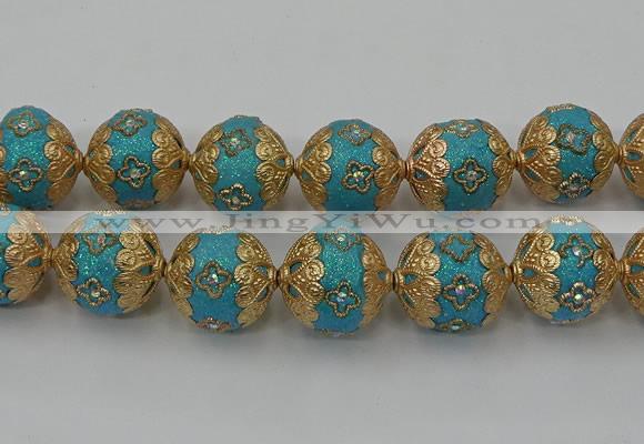 CIB550 22mm round fashion Indonesia jewelry beads wholesale