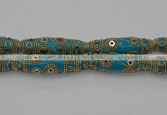 CIB670 16*60mm rice fashion Indonesia jewelry beads wholesale