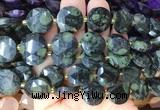 CIBS52 15 inches 15mm faceted coin kambaba jasper beads wholesale