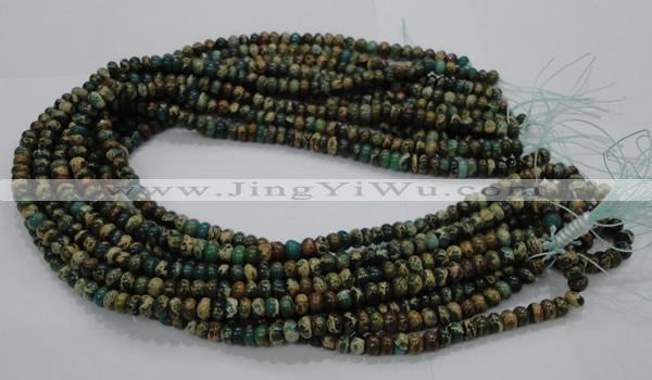 CIJ06 15.5 inches 4*6mm rondelle impression jasper beads wholesale