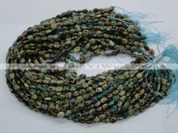 CIJ11 15.5 inches 8*10mm oval impression jasper beads wholesale