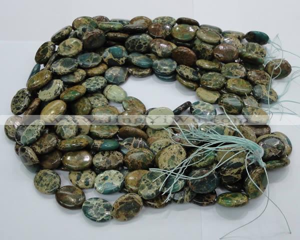 CIJ14 15.5 inches 18*25mm oval impression jasper beads wholesale