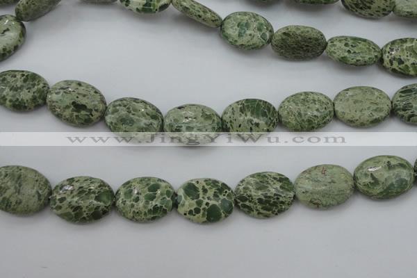 CIJ80 15.5 inches 13*18mm oval impression jasper beads wholesale