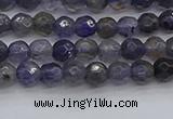 CIL117 15.5 inches 4mm faceted round iolite gemstone beads