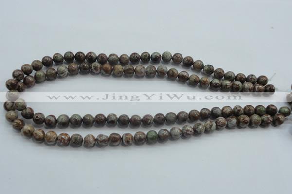 CJA01 15.5 inches 8mm round green jasper beads wholesale