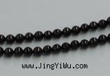 CJB01 16 inches 4mm round natural jet gemstone beads wholesale