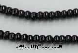 CJB09 16 inches 4*6mm rondelle natural jet gemstone beads wholesale