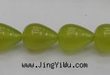 CKA213 15.5 inches 13*18mm teardrop Korean jade gemstone beads