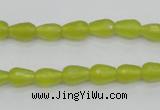 CKA228 15.5 inches 6*8mm faceted teardrop Korean jade gemstone beads